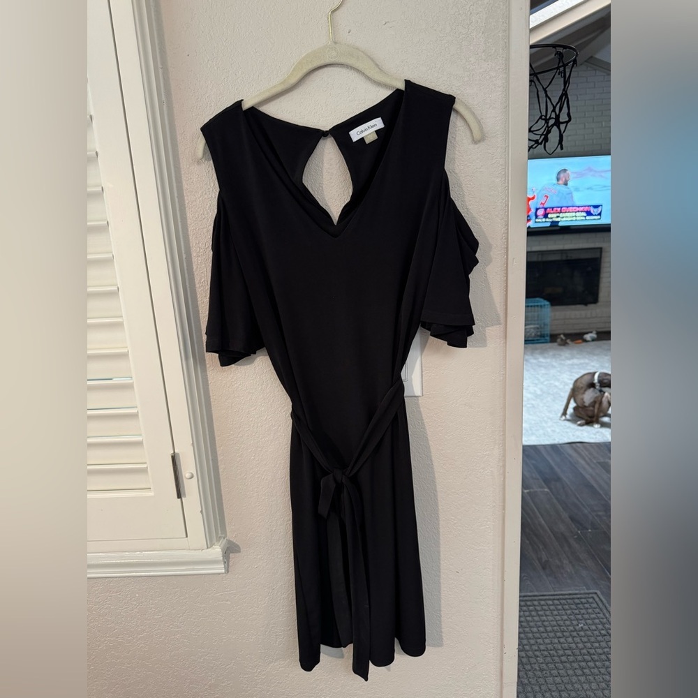 Calvin Klein Black Cold Shoulder Dress